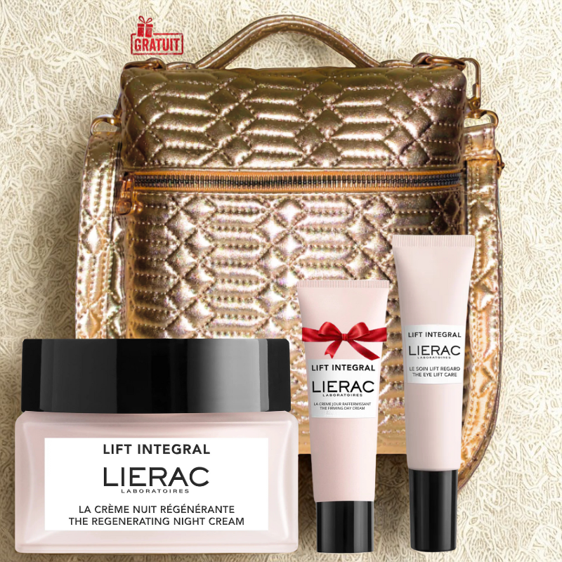 LIERAC LIFT INTEGRAL CREME NUIT REGENERANTE 50ML+LIFT INTEGRAL SOIN REGARD 15ML+CREME JOUR RAFFERMISSANTE (OFFERT)+SAC (OFFERT)