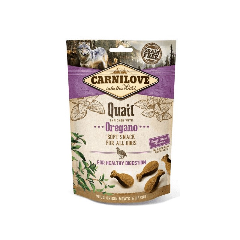 CARNILOVE FRIANDISES GRAIN FREE SOFT CAILLE ET ARGAN 200GR