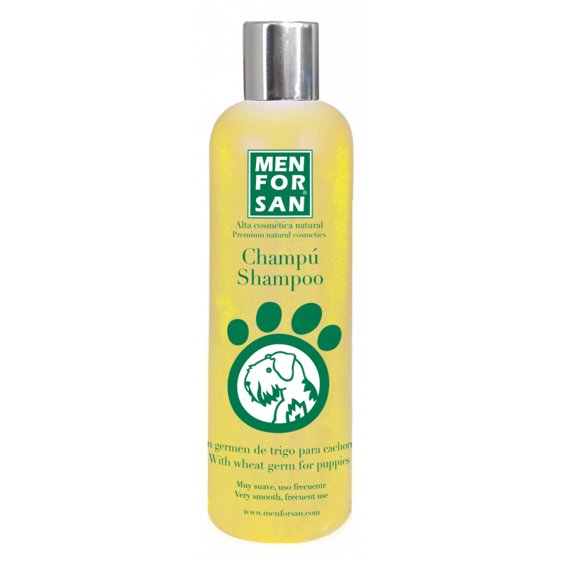 MEN FOR SAN SHAMPOING POUR CHIOT EXTRA-DOUX A L'HUILE DE GERME DE BLE,1L