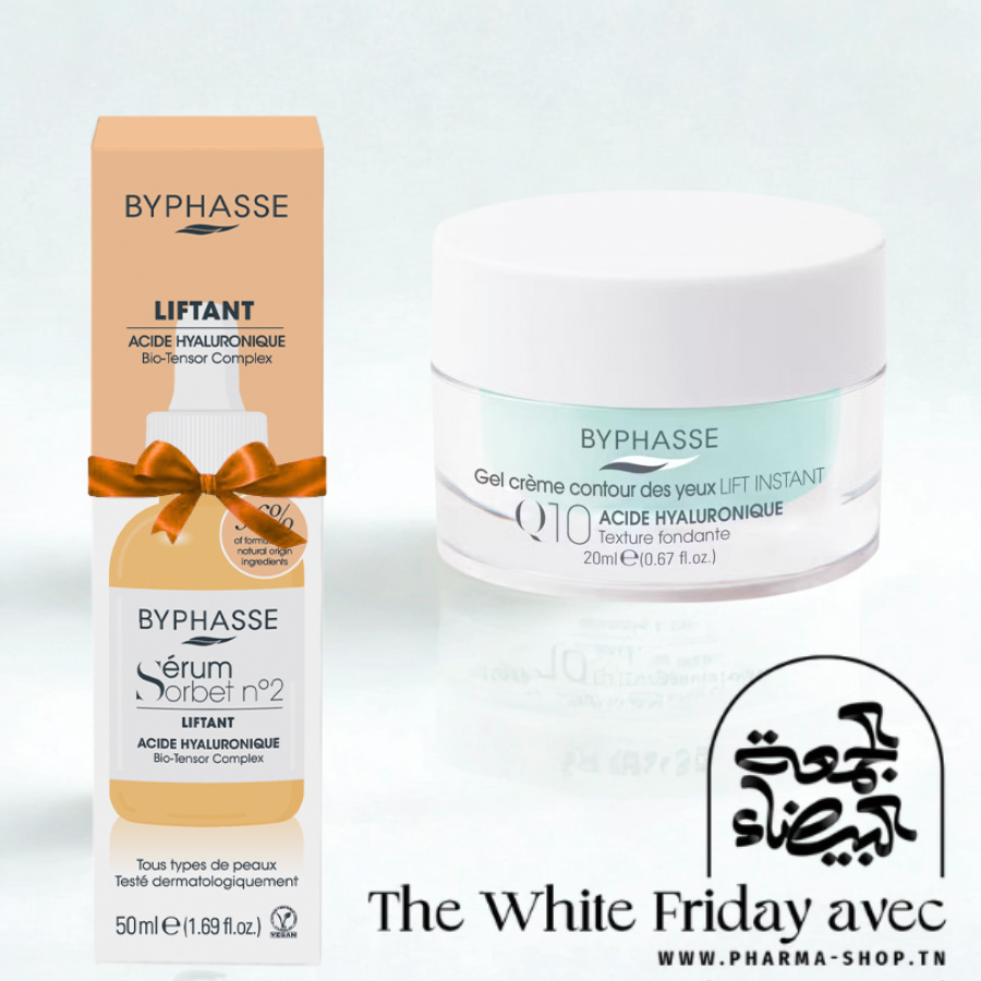 BYPHASSE GEL CREME LIFT INSTANT Q10 CONTOUR DES YEUX 20ML+SERUM SORBET LIFTANT 50ML (OFFERT)