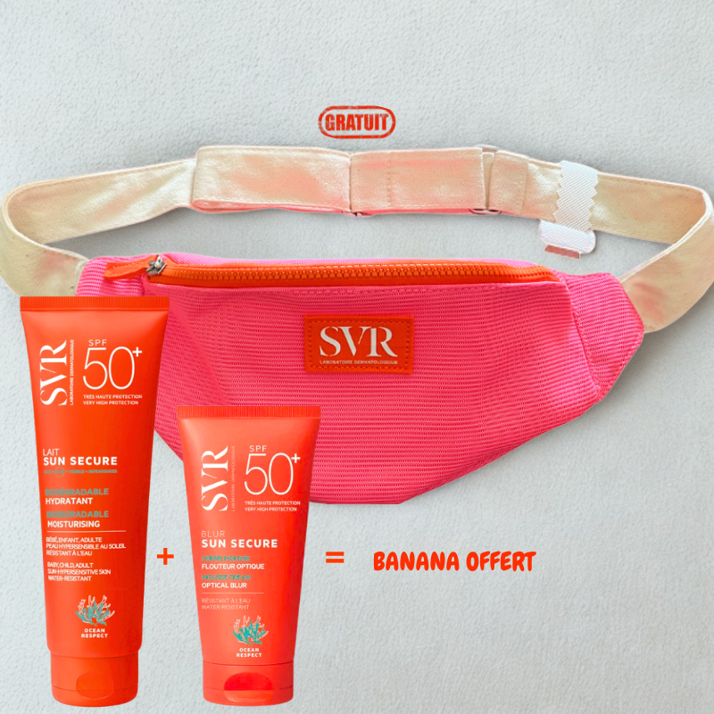SVR TROUSSE BANANA SUN SECURE BLUR + LAIT SPF50+ 250ML