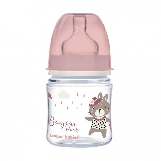 CANPOL BABIES BIBERON ANTICOLIQUE COL LARGE BONJOUR PARIS 120ML PP 35/231