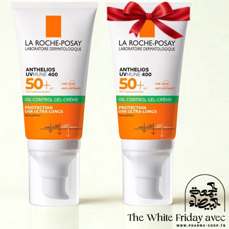 LA ROCHE POSAY ANTHELIOS UVMUNE 400 OIL CONTROL GEL CREME INVISIBLE SPF50+ 50ML (LE 2 EME OFFERT)