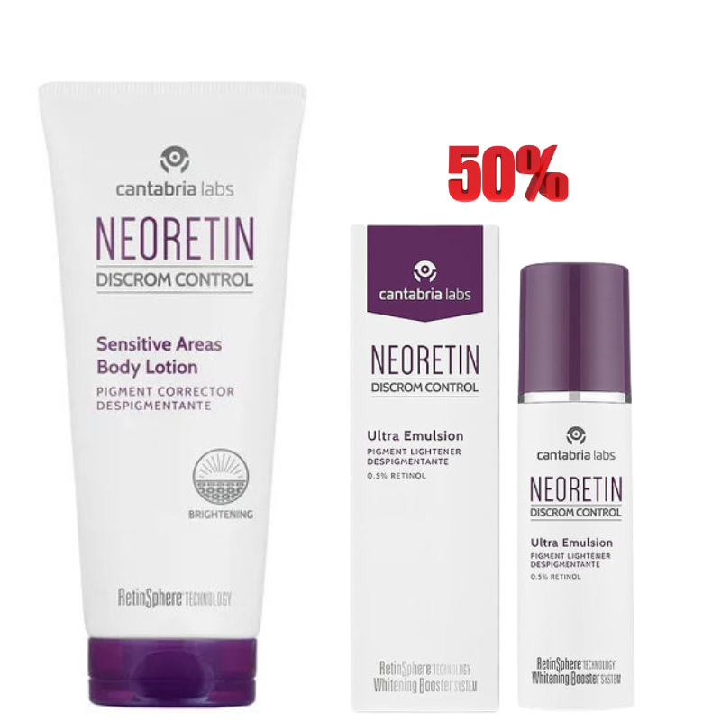 NEORETIN SENSITIVE AREAS BODY LOTION 100ML+ULTRA EMULSION DEPIGMENTANTE 30ML (50%)