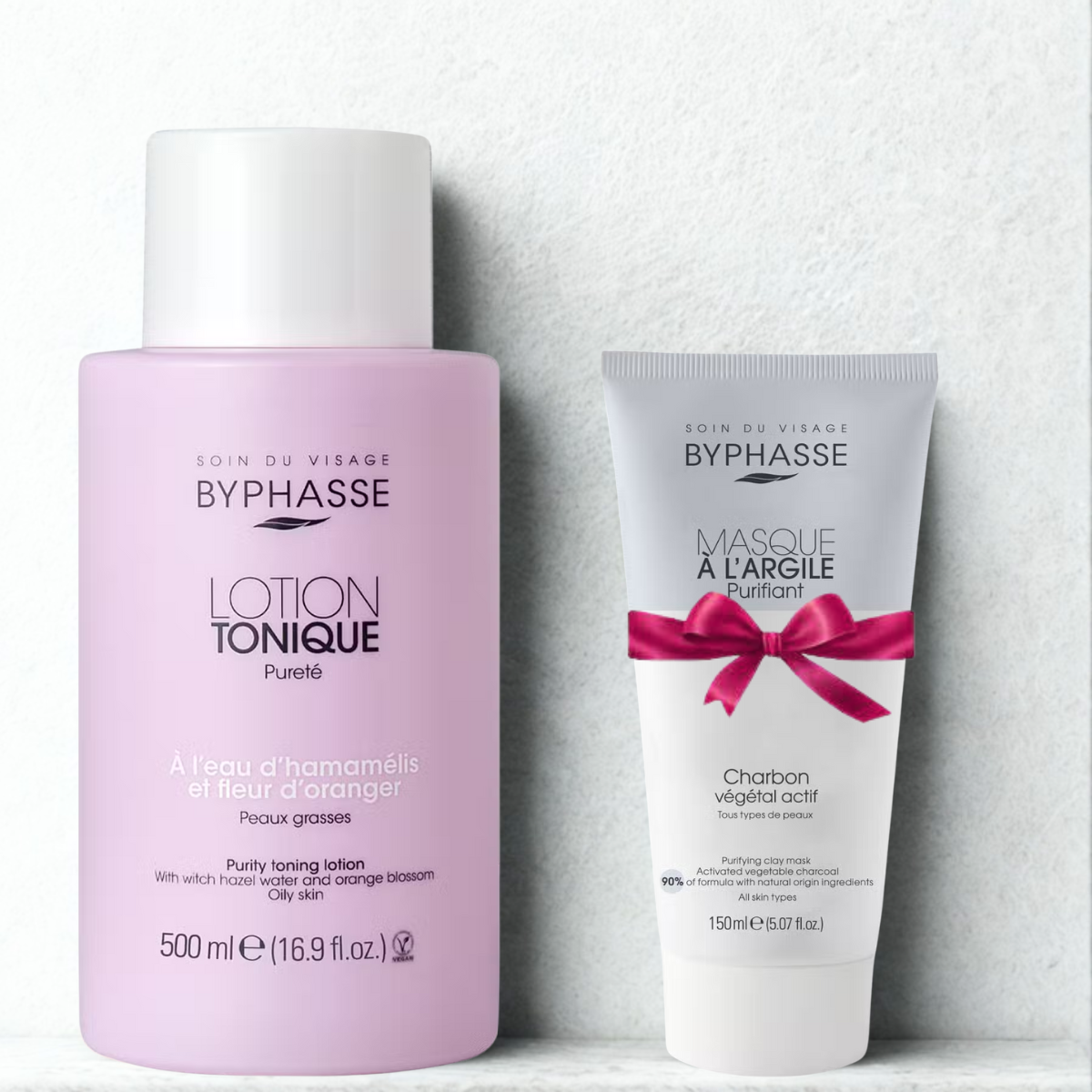 BYPHASSE LOTION TONIQUE FLEUR DORANGER 500ML+MASQUE A LARGILE PURIFIANT 150ML (OFFERT)