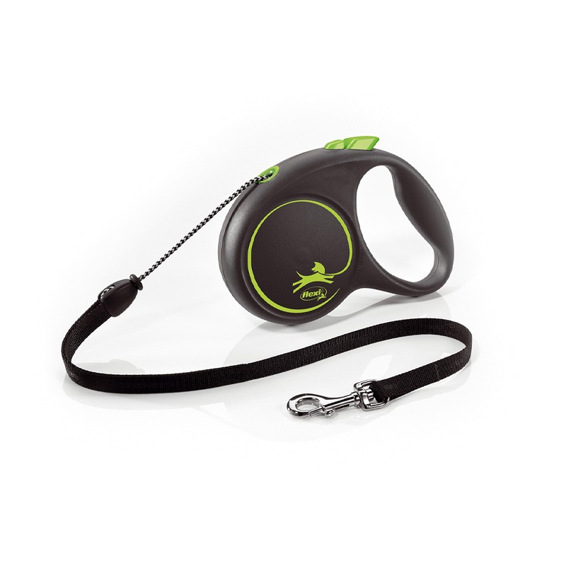 FLEXI LAISSE BLACK DESIGN CORDON M 5M
