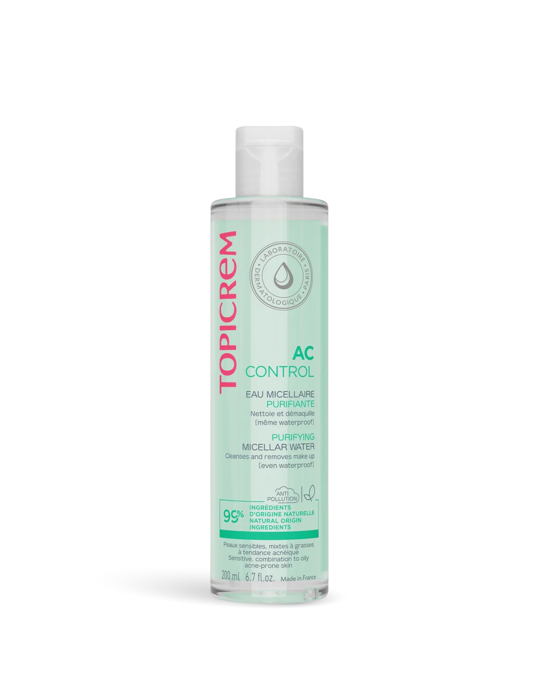 TOPICREM AC CONTROL EAU MICELLAIRE PURIFIANTE 200ML
