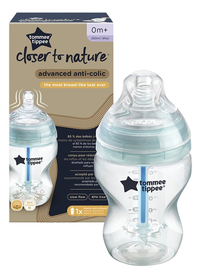 TOMMEE TIPPEE BIBERON ADVANCED ANTI-COLIQUE TURQUOISE 0M+ 260ML
