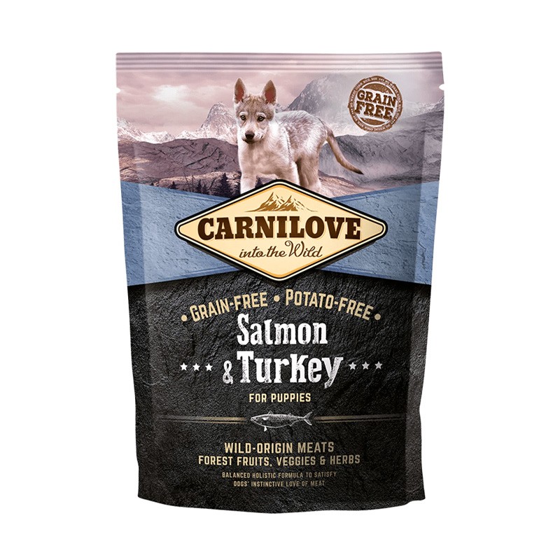 CARNILOVE CROQUETTE SAUMON ET DINDE POUR CHIOTS 1,5KG