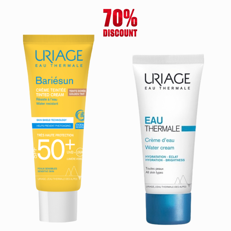 URIAGE CREME D'EAU LEGERE 40ML+CREME SOLAIRE TEINTEE DOREE SPF50+ 50ML (-70%)