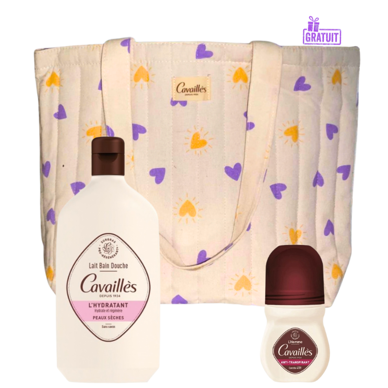 ROGE CAVAILLES LAIT BAIN DOUCHE L'HYDRATANT 400ML+DEO HOMME ANTI TRANSPIRANT CONTROLE 48H 50ML+SAC (OFFERT)