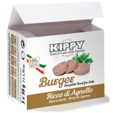 KIPPY BURGER CHAT PAT AGNEAU 3X50GR