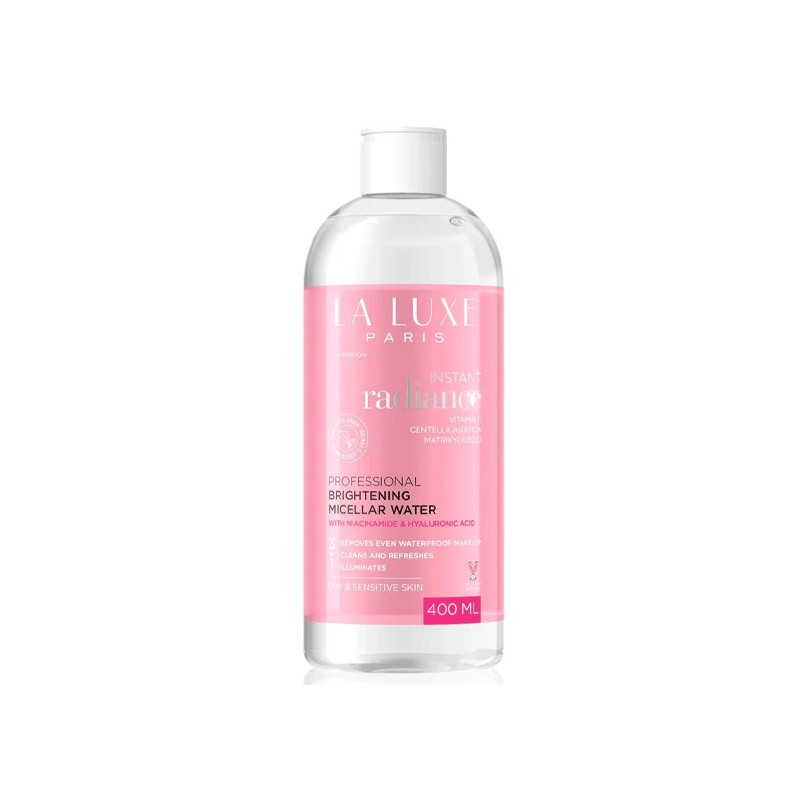 LA LUXE PARIS EAU MICELLAIRE DEMAQUILLANTE A LA VITAMINE C ET A L'ACIDE HYALURONIQUE 400ML