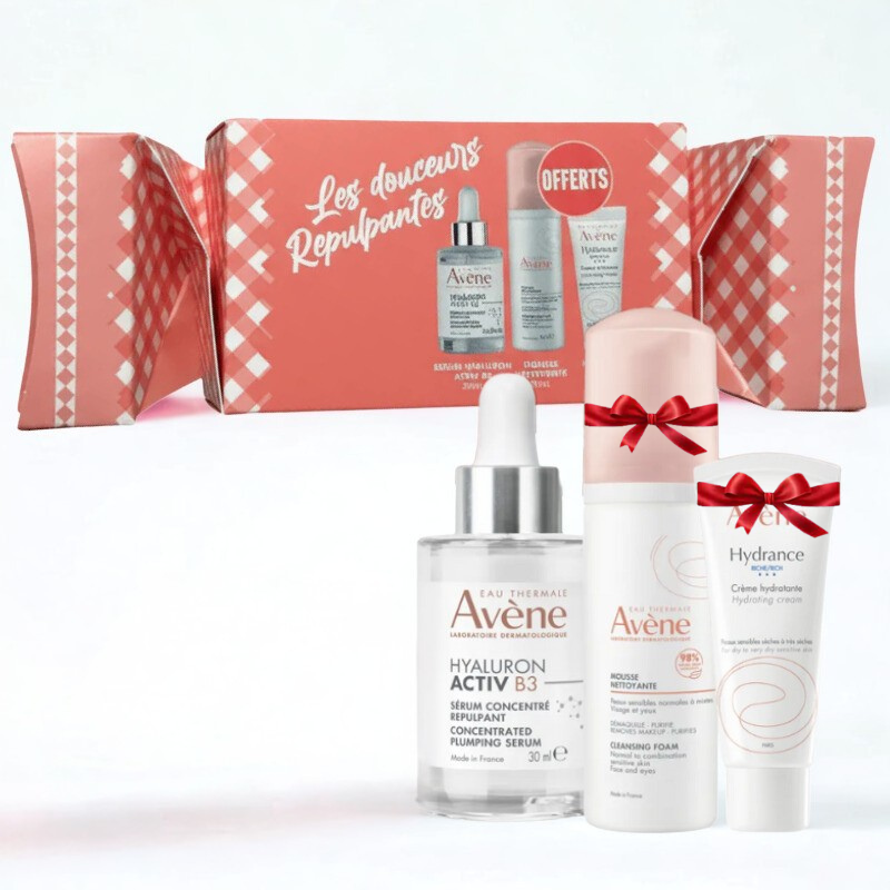 AVENE COFFRET DOUCEUR REPILANTE SERUM HYALURON ACTIV B3 30ML+MOUSSE NETTOYANTE 50ML (OFFERT)+HYDRANCE RICHE 15ML(OFFERT) AVSA01