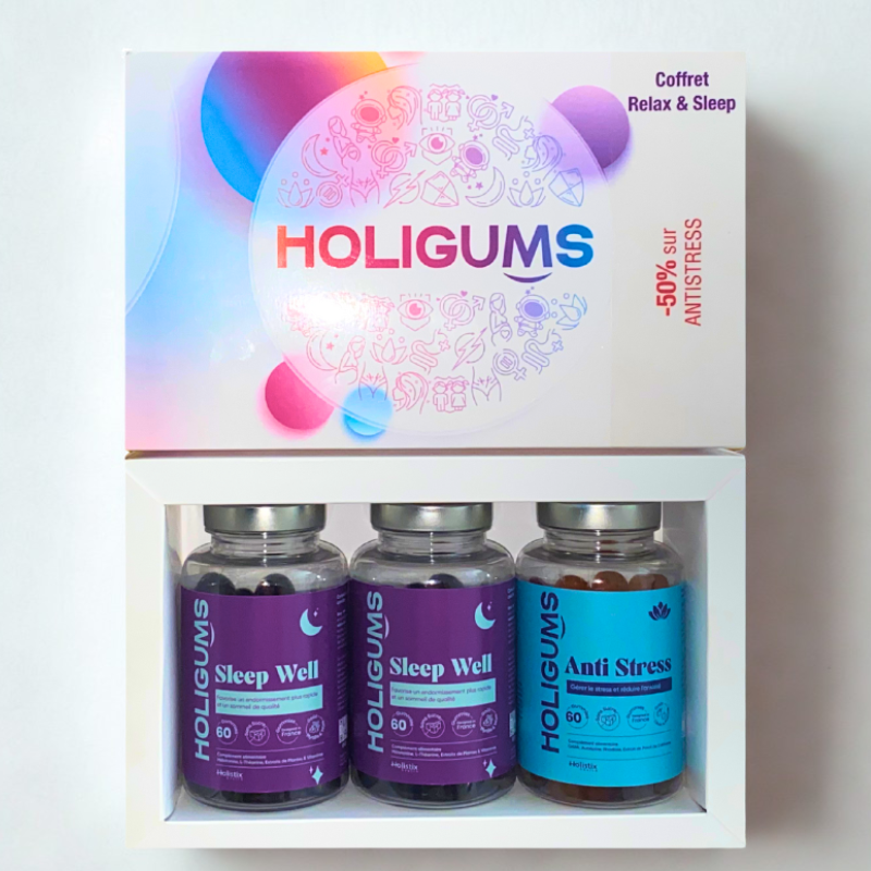 HOLISTIX 2 HOLIGUMS SLEEP WELL 60 GUMMIES+ANTI STRESS 60 GUMMIES (-50%)