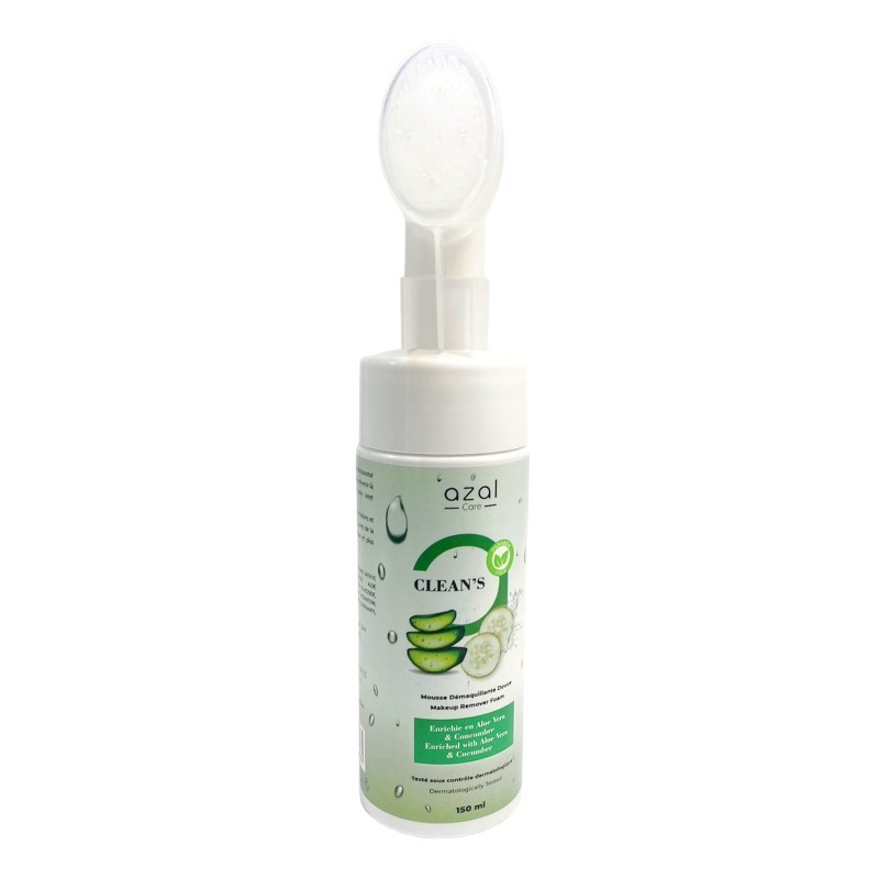 AZAL CLEAN'S MOUSSE DEMAQUILLANTE AU ALEO VERA ET CONCOMBRE,150ML