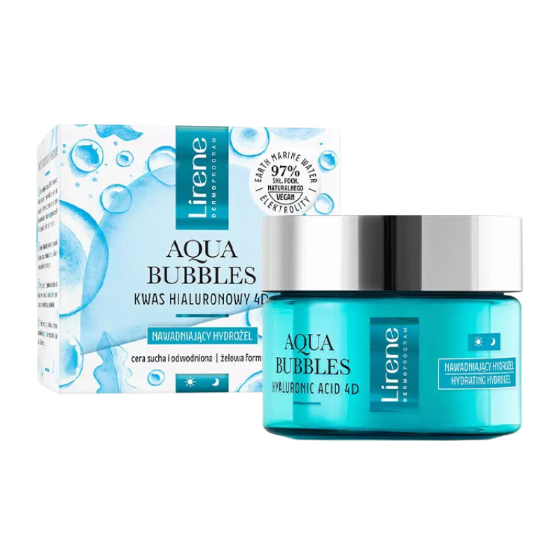 LIRENE AQUA BUBBLES HYDRO GEL CREME VISAGE JOUR ET NUIT 50ML
