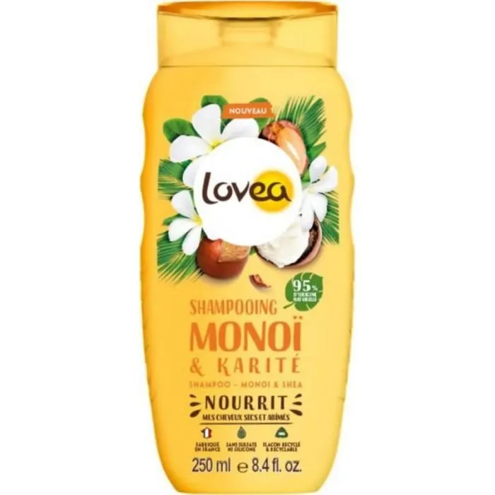 LOVEA SHAMPOOING MONOI & KARITE CHEVEUX SECS ET ABÎMÉS 250 ML