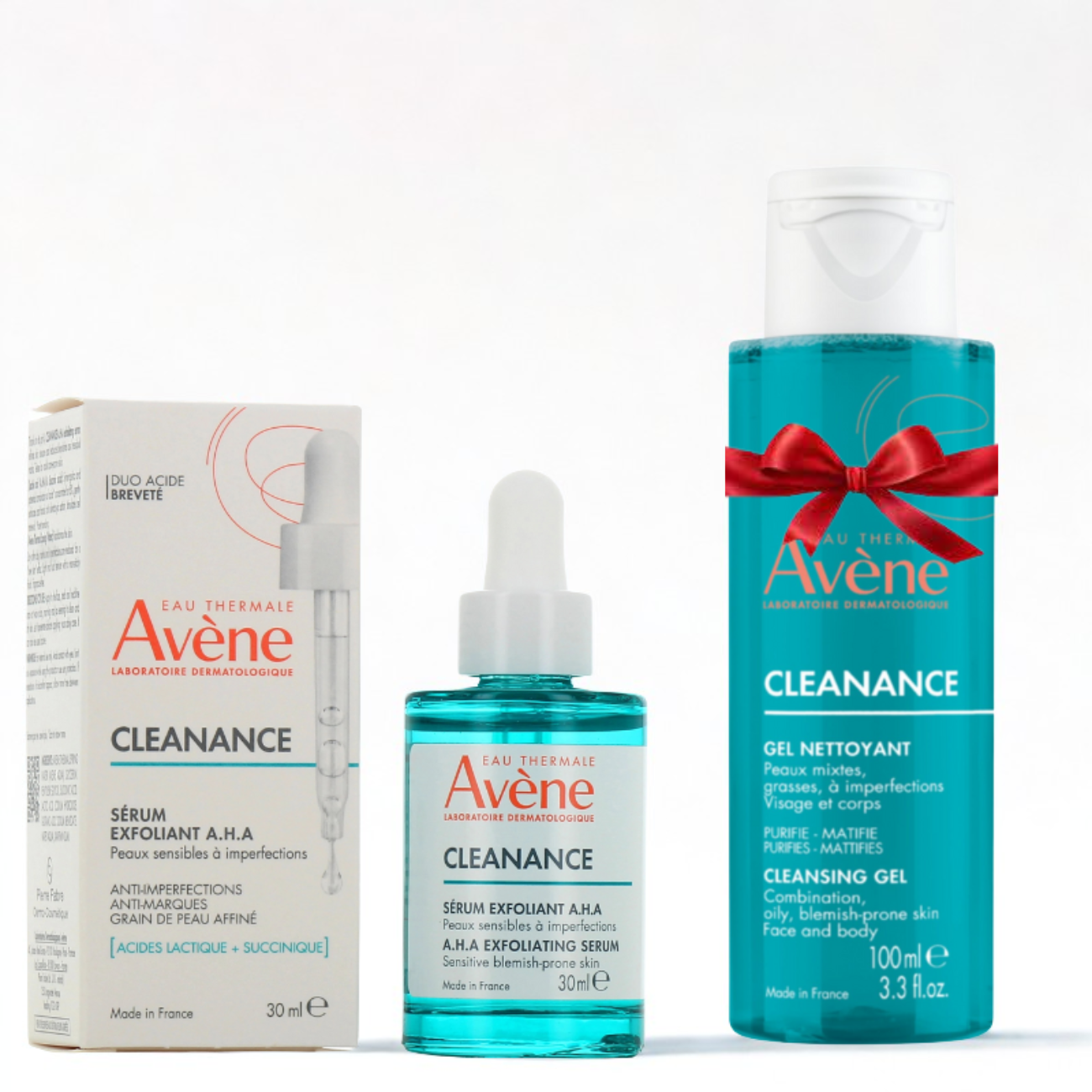 AVENE CLEANANCE SERUM EXFOLIANT AHA 30ML+CLEANANCE GEL NETTOYANTE 100ML (OFFERT)