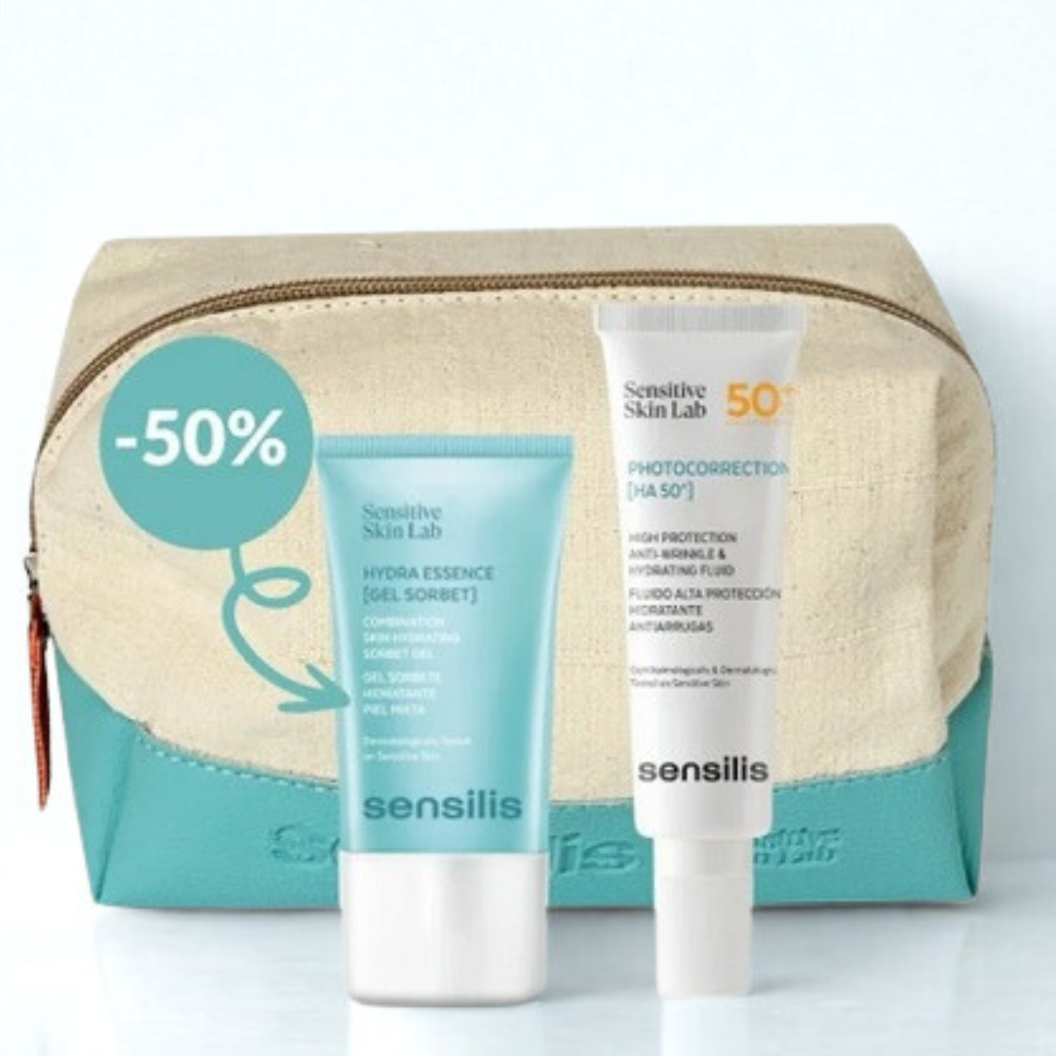 SENSILIS SKIN LAB TROUSSE PHOTOCORRECTION [HA50+] INVISIBLE 50ML+ HYDRA ESSENCE SORBET GEL 40ML(-50%)
