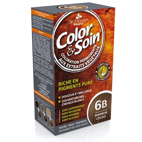 3 CHENES COLOR & SOIN COLORATION MARRON CACAO 6B