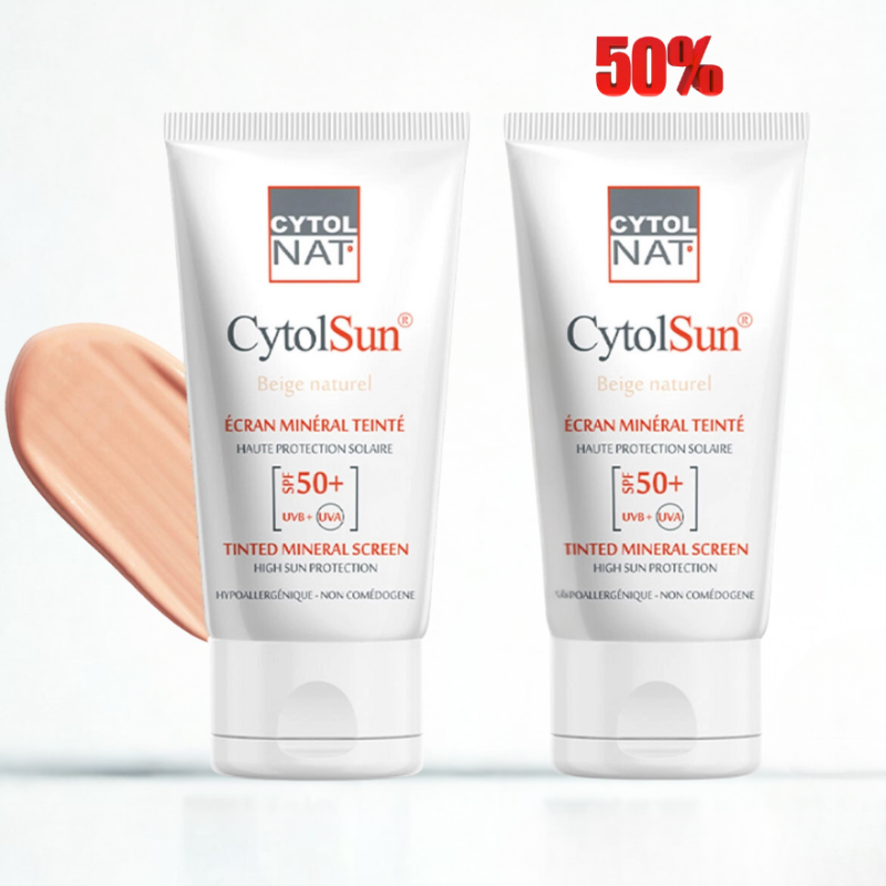 CYTOL CYTOLNAT CYTOLSUN ECRAN SPF50+ TEINTE BEIGE SABLE LE 2 EME (-50%)