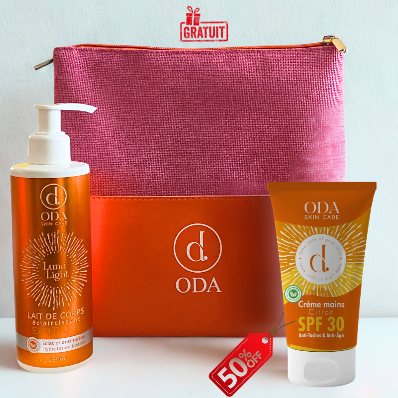 ODA LAIT DE CORPS EXOTIQUE+CREME MAINS SPF 30 (-50%)+TROUSSE (OFFERT)
