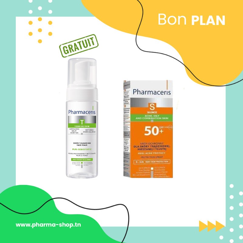 DUO PHARMACERIS S SUN PEAUX A IMPERFECTIONS+T MOUSSE NETTOYANTE (GRATUIT)