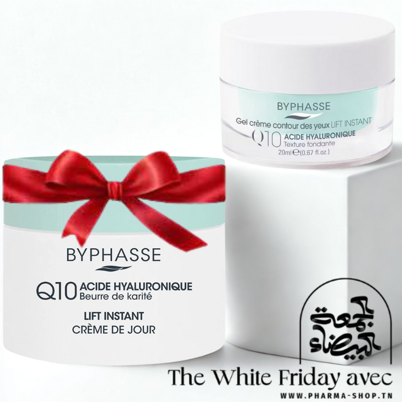 BYPHASSE GEL CREME LIFT INSTANT Q10 CONTOUR DES YEUX 20ML+CREME LIFT INSTANT Q10 SOIN DE JOUR 60ML (OFFERT)