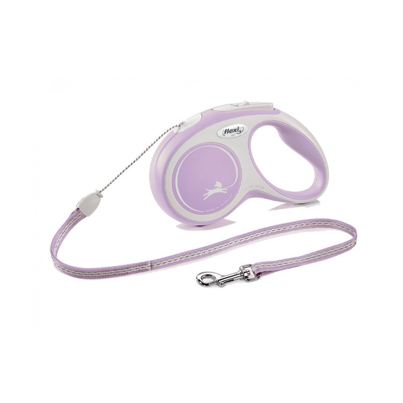FLEXI LAISSE NEW COMFORT CORDE T2 S 5M ROSE