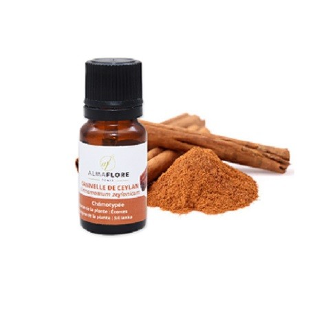 ALMAFLORE HUILE ESSENTIELLE DE CANNELLE DE CEYLAN  10ML