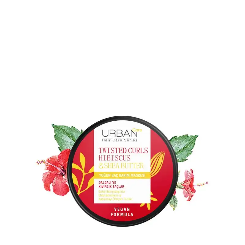 URBAN CARE CURLY HAIR MASK TWISTED CURLS BIBISCUS & SHEA BUTTER 230ML