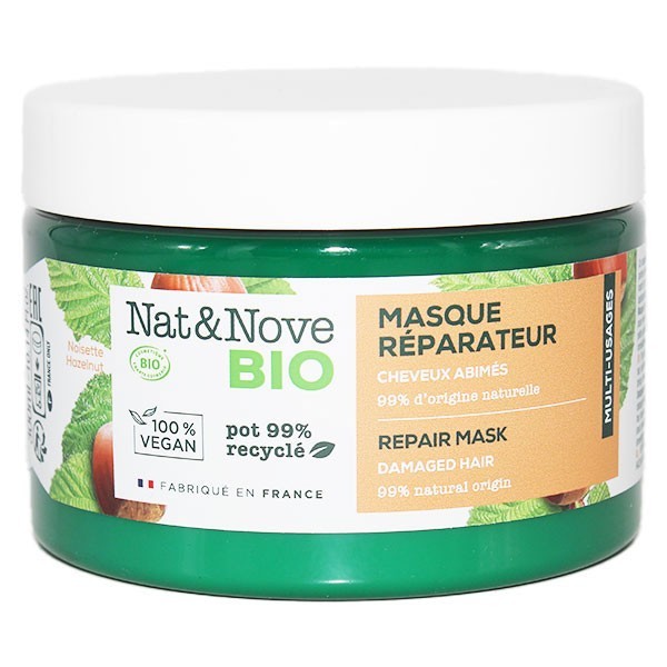NAT&NOVE BIO SOINS CAPILLAIRES MASQUE REPARATEUR 3 EN 1 CHEVEUX ABIMES 300ML