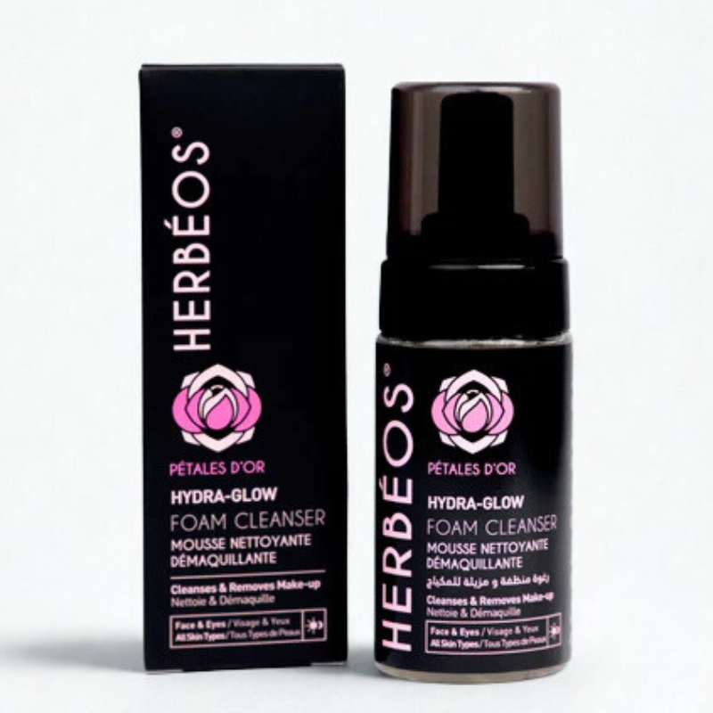 HERBEOS PETALES D'OR HYDRA GLOW MOUSSE NETTOYANTE DEMAQUILLANTE 120 ML