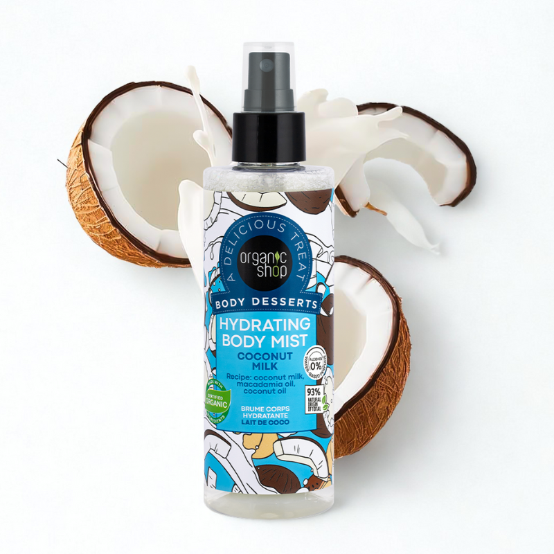 ORGANIC SHOP BRUME CORPORELLE HYDRATANTE AU LAIT DE COCO 200ML