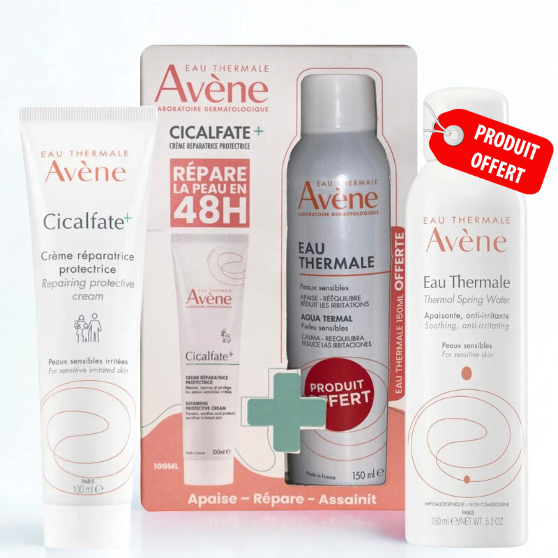 AVENE COFFRET CICALFATE+ CREME REPARATRICE PROTECTRICE 100ML+EAU THERMALE 150ML (OFFERT) AVEN058