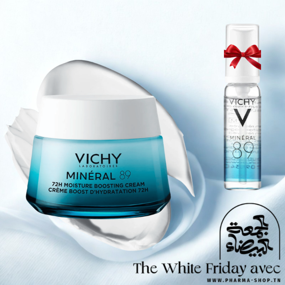 VICHY MINERAL 89 CREME LEGERE BOOST HYDRATATION 72H 50 ML+MINERAL BOOSTER 89 SERUM 10ML (OFFERT)