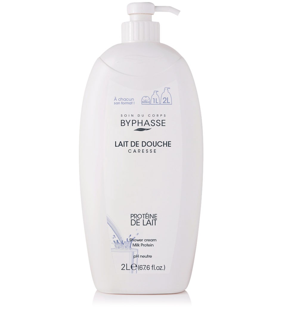 BYPHASSE CARESSE LAIT DE DOUCHE PROTEINE DE LAIT 2L
