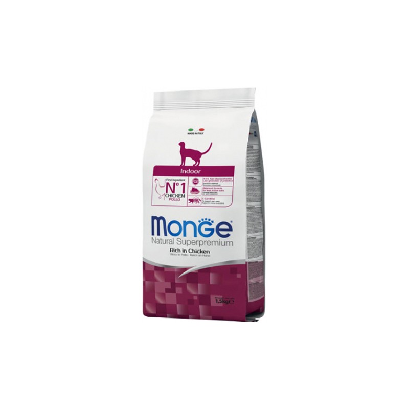 MONGE CROQUETTE CHAT INDOOR POULET 1.5KG