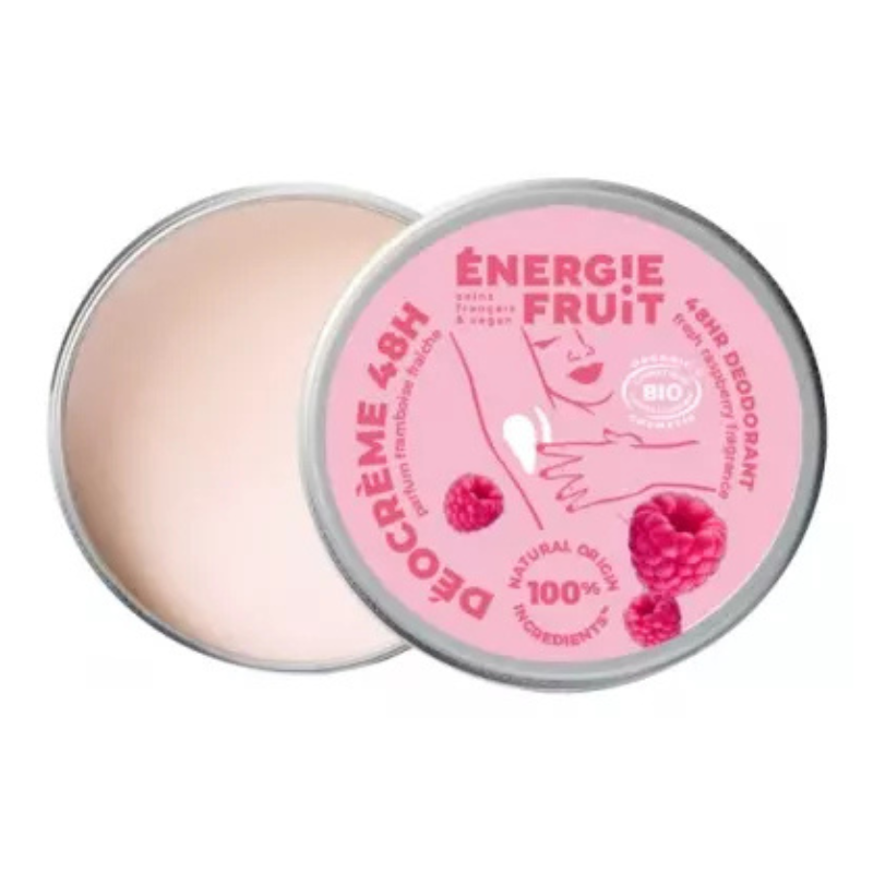 ENERGIE FRUIT DEO CREME 48H PARFUM FRAMBOISE BIO 45G