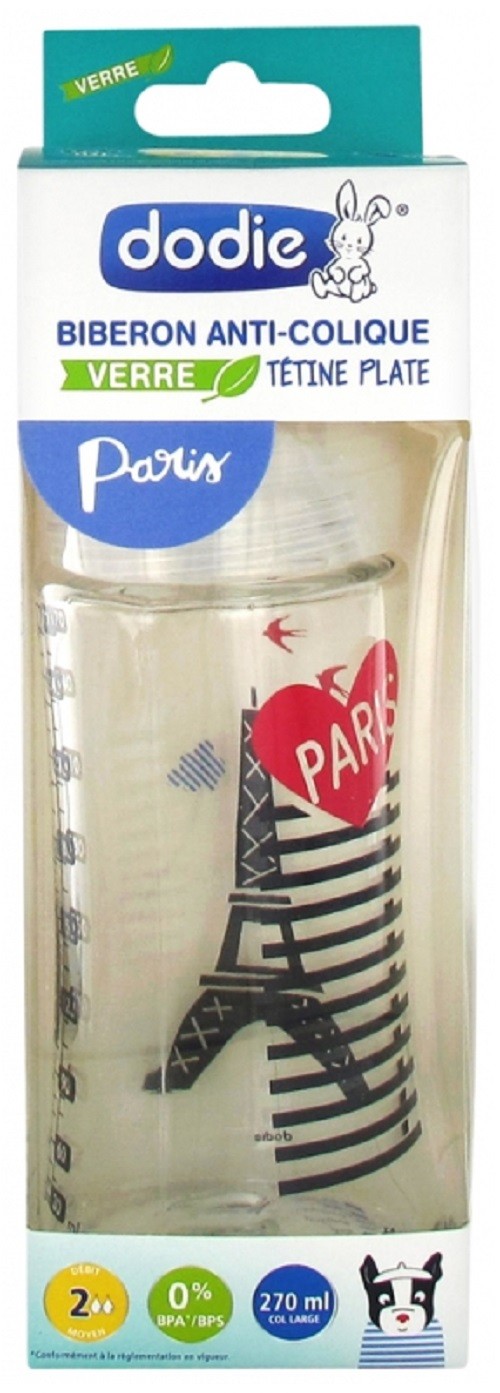 DODIE BIBERON VERRE SENSATION+ 270 ML - MODELE PARIS