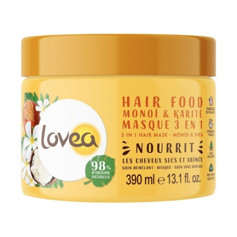 LOVEA HAIR FOOD MASQUE 3EN1 MONOI KARITE 390ML