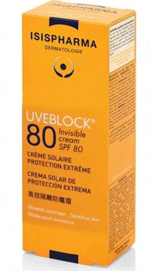 ISISPHARMA UVEBLOCK CREME SPF80 INVISIBLE 40ML