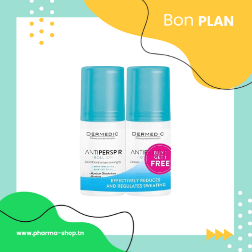 DUO DERMEDIC DEODORANT ANTI TRANSPIRANT 60ML (2EME OFFERT)
