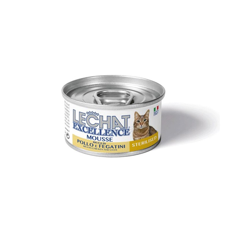 LECHAT EXCELLENCE MOUSSE STERILISED POULET ET FOIES 85GR