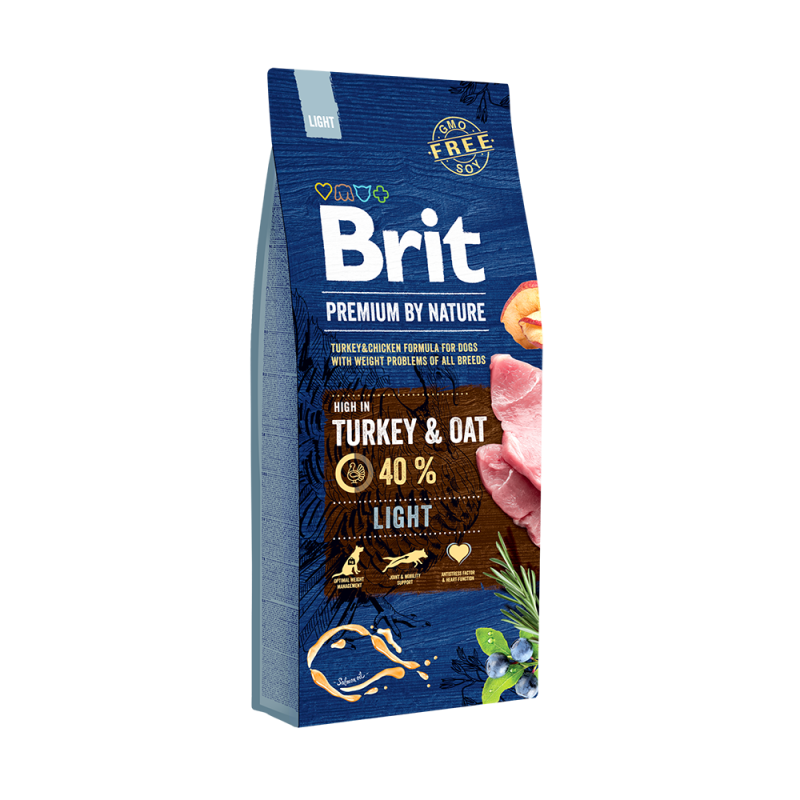 BRIT PREMIUM BY NATURE LIGHT AU POULET,15KG