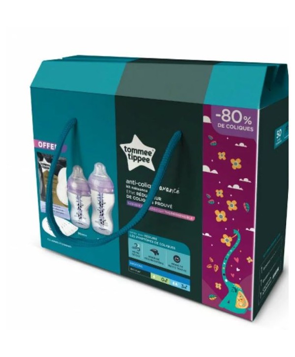 TOMMEE TIPPEE ADVANCED ANTI-COLIQUE KIT NAISSANCE  ROSE PANDA