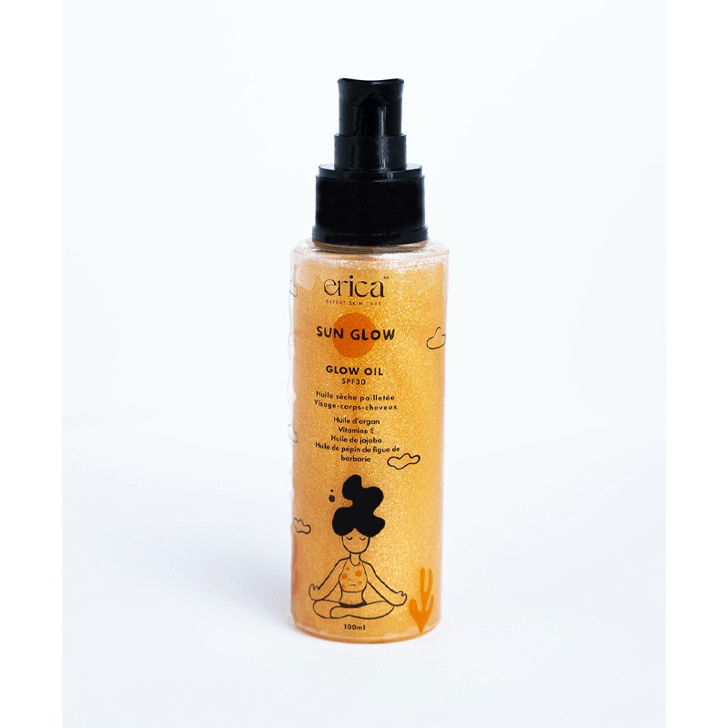 ERICA SUN GLOW HUILE SECHE PAILLETEE SPF30 100ML