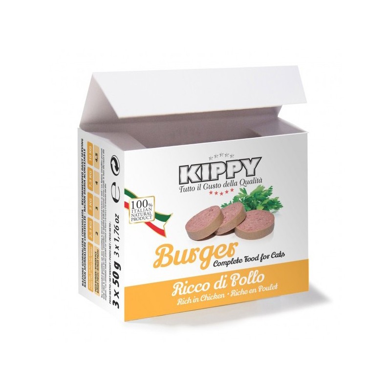 KIPPY BURGER CHAT PAT POULET 3X50GR