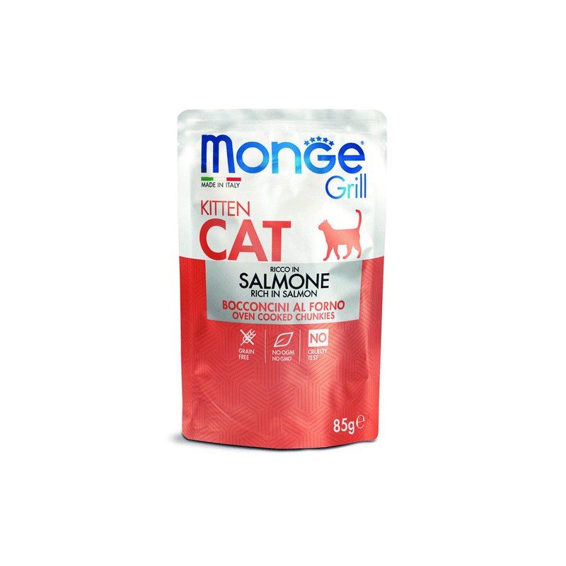MONGE GRILL CHATON RICHE EN SAUMON 85GR
